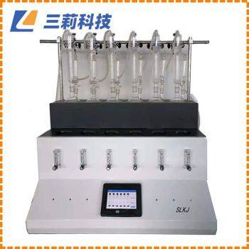 六聯(lián)二氧化硫蒸餾儀SNSO2-6中藥二氧化硫殘留量測定儀